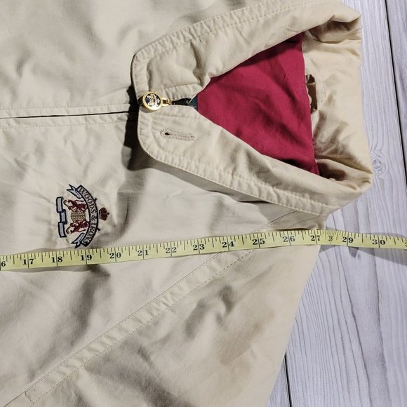 Woods & Irons Royal Golf Course Jacket Beige Mens Size L Rare Logo Button - Picture 7 of 15